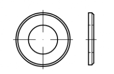 100 Stück flache Messingscheiben ISO 7090 - 14 mm (15 x 28 x 2,5)